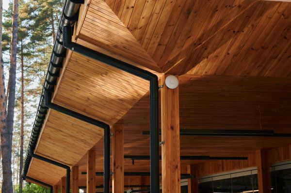 Barn Rain Gutter Installation