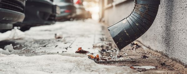 Clogged Gutter Clearing